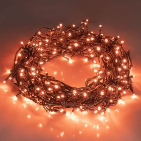 200 LED 66FT Halloween Fairy String Lights, Halloween Decoration Lights With 8 Lighting Modes (Color: Orange)