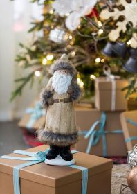 Christmas Gnomes Decorations, Christmas Table Home Ornaments for Holiday Party Gifts (material: Ceramic, Color: Beige+White)